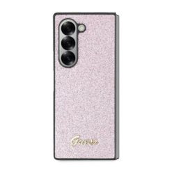 Guess GUHCZFD6HGGSHP Z Fold6 F956 pink hardcase 4G Glitter Script