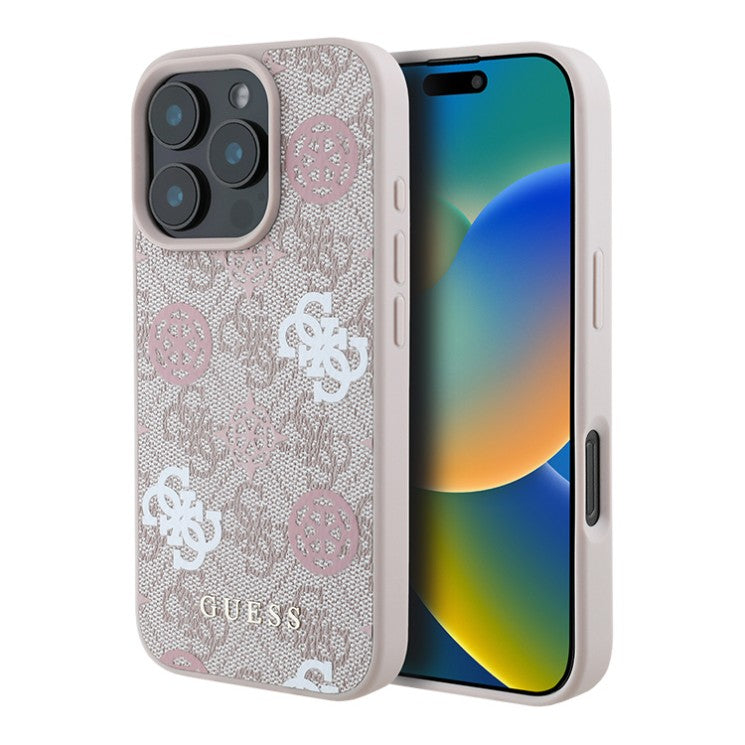 Guess GUHMP16LP4PWPP iPhone 16 Pro pink PU Peony On 4G MagSafe