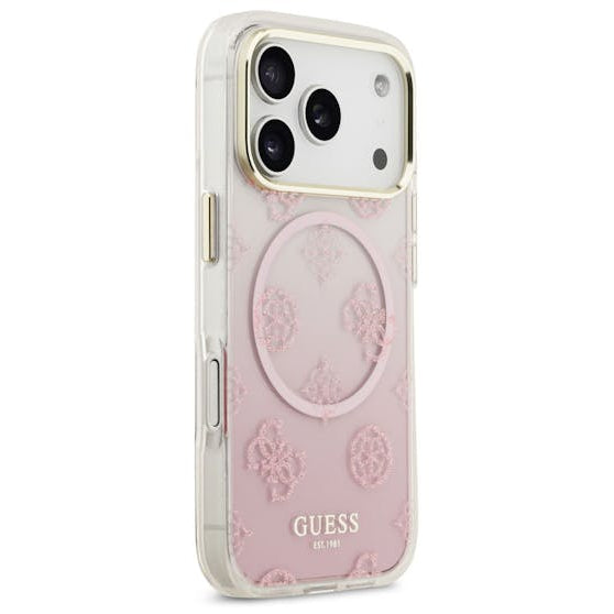 GUESS GUHMP17LHPOGMEGP HardCase MagSafe TPU MIRROR W/ PEONY Pink iPhone 17 Pro