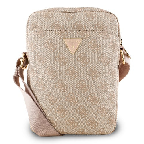 Guess 4G Triangle Logo 8" Shoulder Bag in Pink
