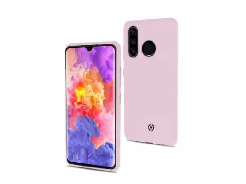 Celly sent la couverture de cas de dos Huawei P30 Lite Pink