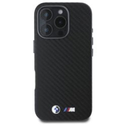 BMW BMHCP16X23PUFWC iPhone 16 Pro Max   black hardcase Carbon Wrapped Metal