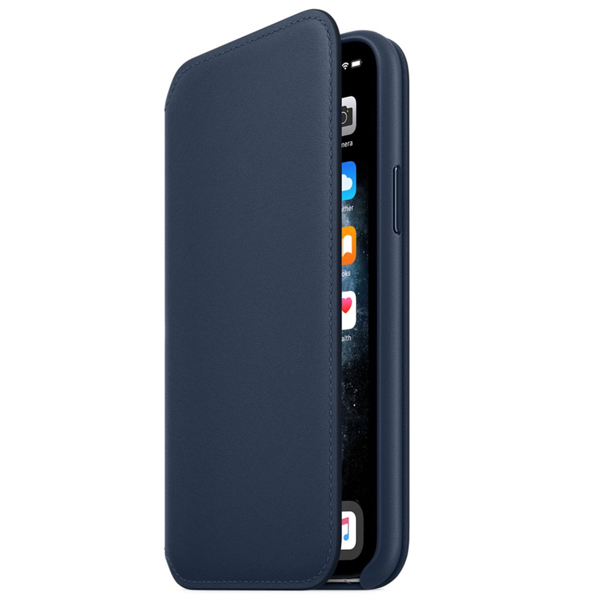 Apple Leather Folio Bookcase for iPhone 11 Pro - Deep Sea Blue