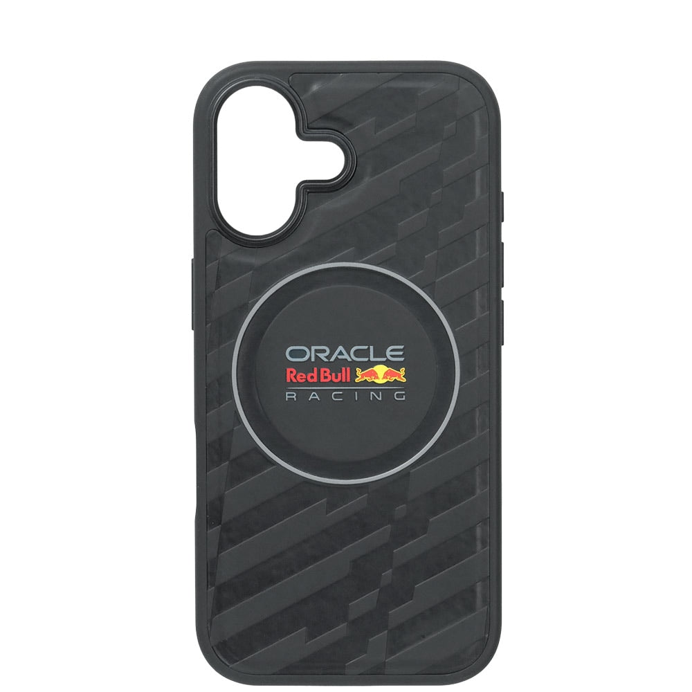 Red Bull RBHMP17S25PUCKK Hardcase PU Embossed Pattern, Black MagSafe for iPhone 17