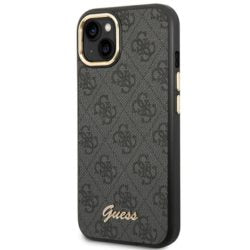 Guess GUHCP14MHG4SHK iPhone 14 Plus/ 15 Plus black hard case 4G Vintage Gold Logo