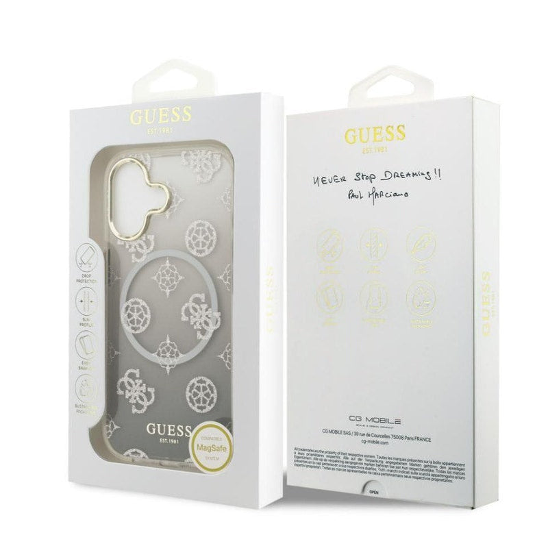 GUESS GUHMP17SHPOGMEGK HardCase MagSafe TPU MIRROR W/ PEONY Grey iPhone 17