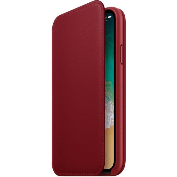 Apple MRQD2ZM/A Leather Folio BackCase for iPhone Xs Red