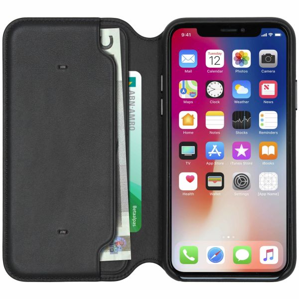 Apple MQRV2ZM/A Leather Folio BackCase for iPhone X Black