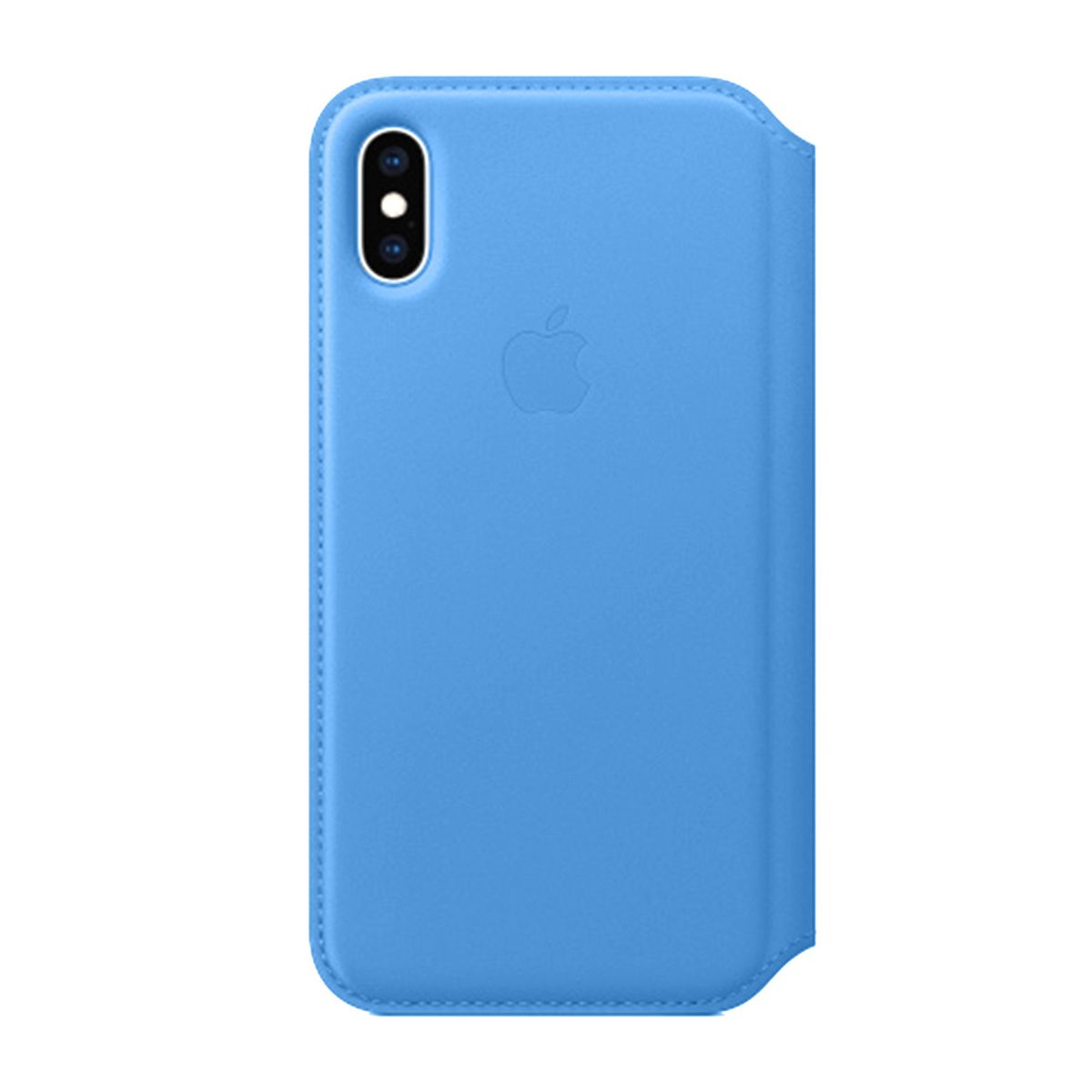 Apple Leather Folio Bookcase for iPhone Xs -  Cornflower