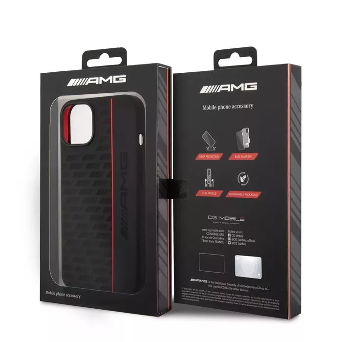 AMG AMHCP14M2SPCK iPhone 14 Plus Liquid Silicone Carbon Pattern Case