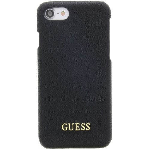 Guess GUHCI8TPSBK iPhone 7/8 Silicone black dcript logo with microfiber interior Case