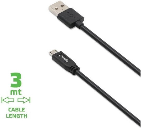 Celly USB to MicroUSB data cable 3m