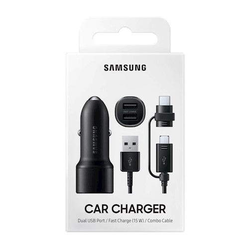 Samsung car charger 15W 2x port USB + cable black EP-L1100WBEGEU Blister 