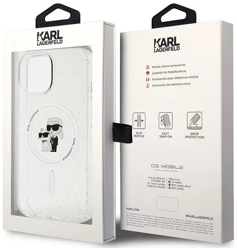 KARL KLHMP15SHGKCNOT HC MAGSAFE IML KC GLITTER TRANSPARENT iPhone 15 / 14 / 13