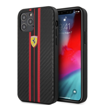 Ferrari Hardcase S21+ PU Leaher Black On Track With Stripes