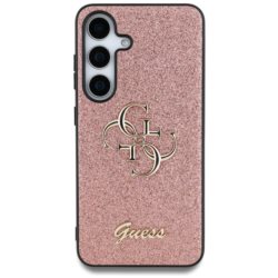 Case Guess GUHCS25SHG4SGP  Fixed Glitter Big 4G Metal  Logo to Samsung Galaxy S25 pink