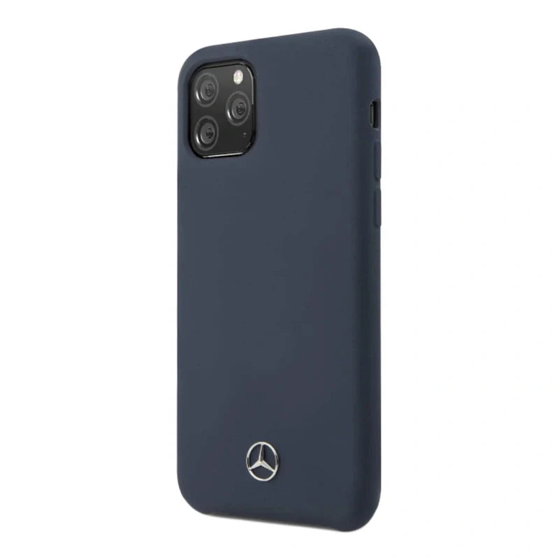 Mercedes MEHCN65SILNA iPhone 11 Pro Max Navy Liquid Silicone Back Cover With Microfiber Lining