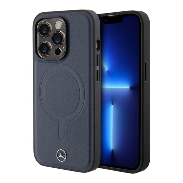 Mercedes MEHMP16X23RCMV iPhone 16 Pro Max Navy hardcase Smooth Leather MagSafe