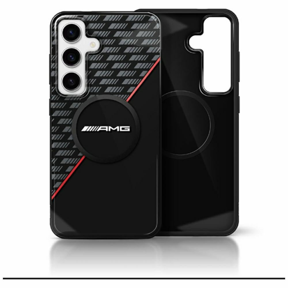 AMG MagSafe Double Layer Pattern Black/ Red Hardcase for Samsung Galaxy S25 Plus