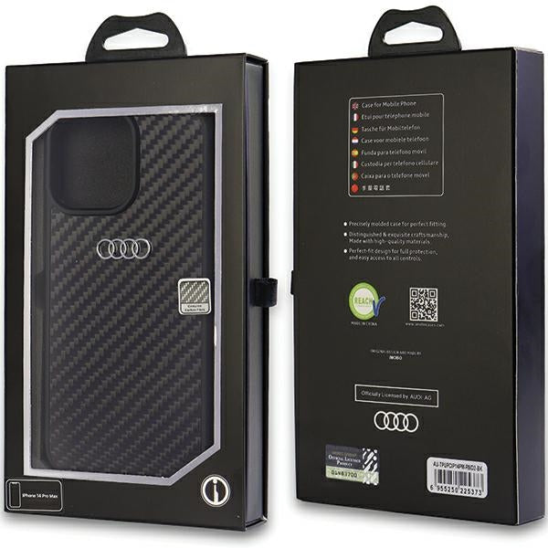 Audi Carbon Fiber iPhone 14 Pro Max hardcase AU-TPUPCIP14PM-R8/D2-BK