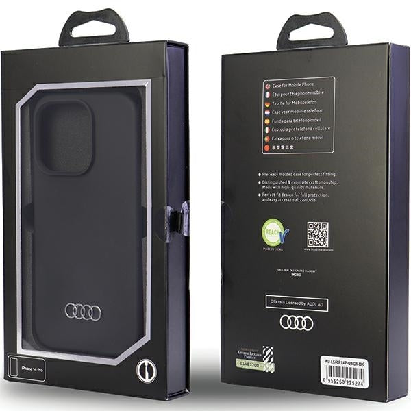 Audi Silicone Case iPhone 14 Pro black hardcase AU-LSRIP14P-Q3/D1-BK