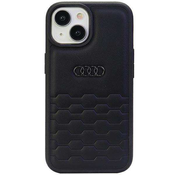 Audi GT Synthetic Leather iPhone 15 Plus black hardcase AU-TPUPCIP15M-GT/D2-BK