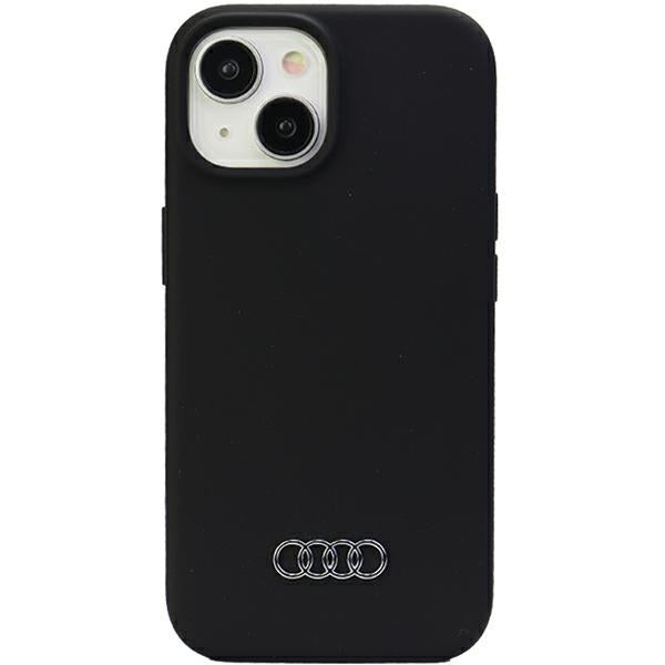 Audi Silicone Case iPhone 15 plus zwarte hardcase AU-LSRIP15M-Q3/D1-BK