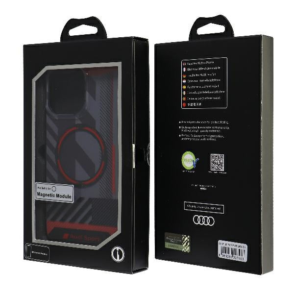 Audi IML Sport MagSafe iPhone 15 Pro black hardcase AU-IMLMIP15P-RSQ/D2-BK