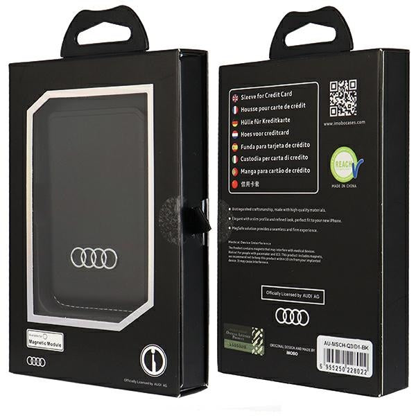 Audi Synthetic Leather Wallet Card Slot black MagSafe AU-MSCH-Q3/D1-BK