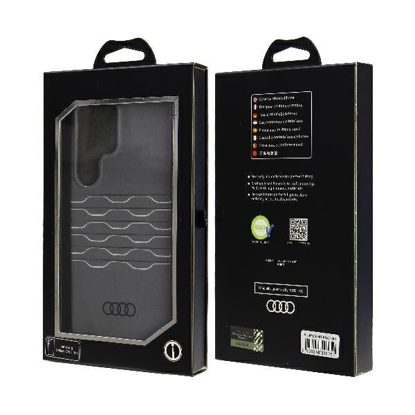 Audi IML Geometric Pattern Case S24 Ultra S928 Black Hardcase AU-IMLS24U-A6/D3-BK