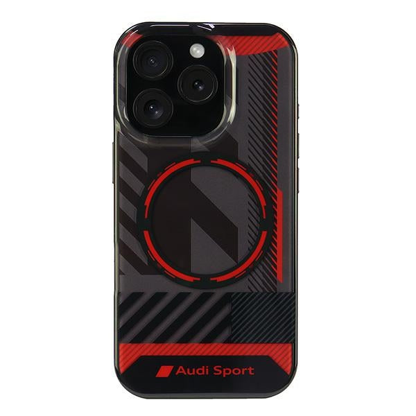 Audi IML Sport MagSafe iPhone 15 Pro black hardcase AU-IMLMIP15P-RSQ/D2-BK