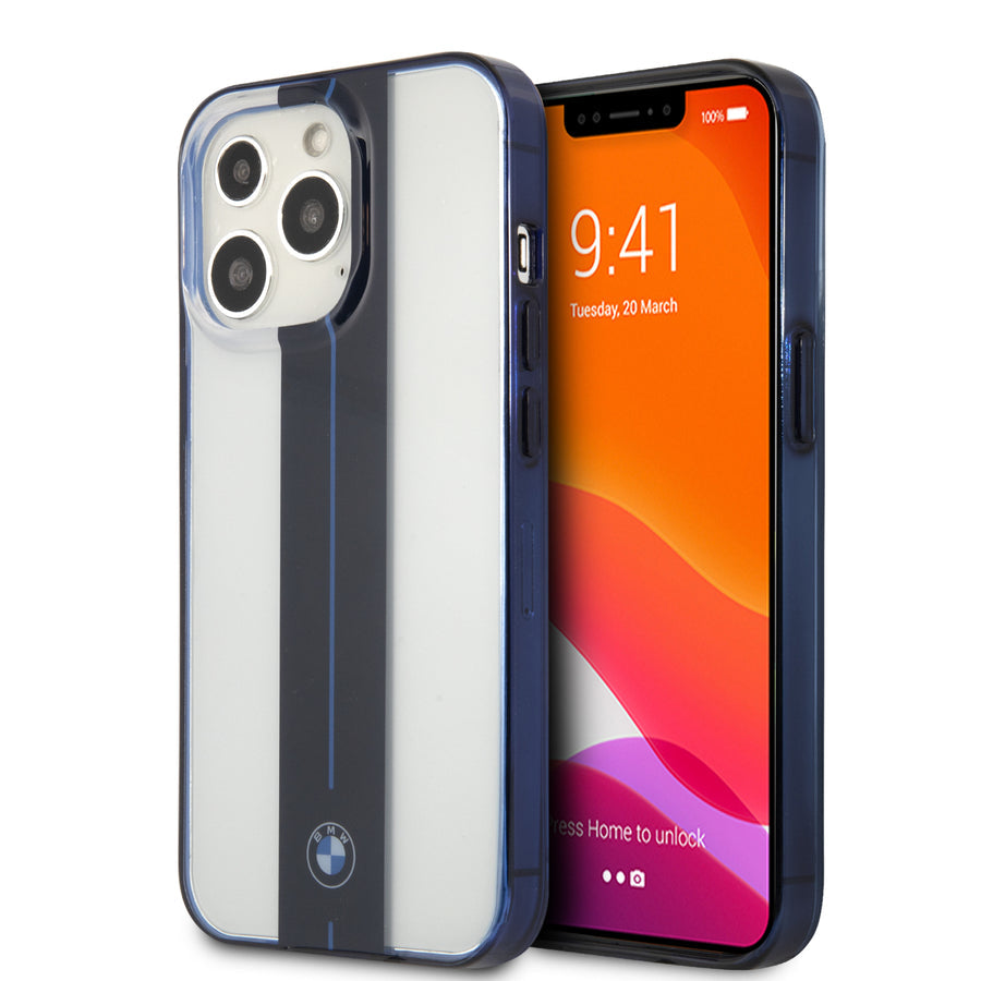 BMW BMHCP13LPCUMRSTNA iPhone 13 pro Hard case Middle Stripe Transparent