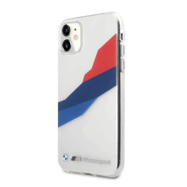 Case for BMW BMHCN61SKTGT iPhone 11 / Xr transparent hardcase Motorsport Tricolor