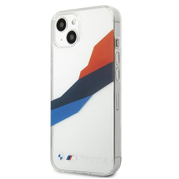 Case for BMW BMHCP13SSKTGT iPhone 13 mini transparent hardcase Motorsport Tricolor