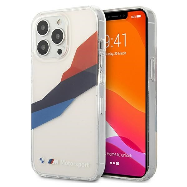 BMW BMHCP13LSKTGT iPhone 13 Pro/ 13 transparent hardcase Motorsport Tricolor