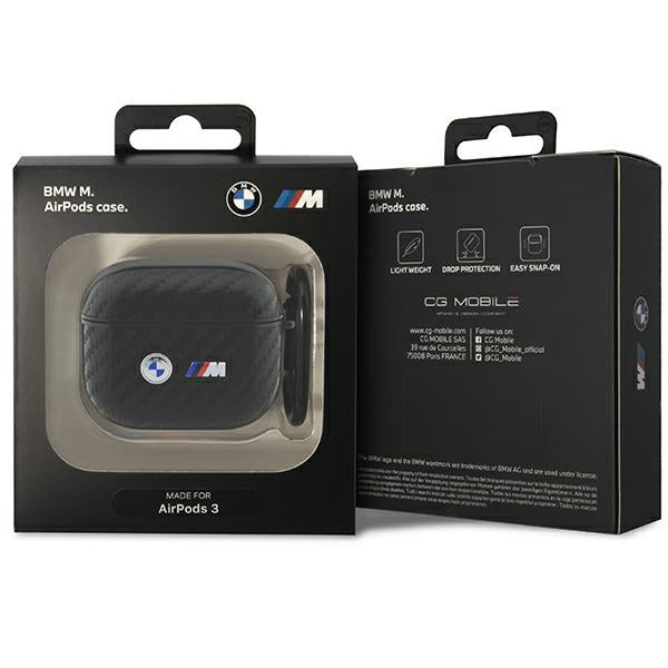 BMW BMA3WMPUCA2 AirPods 3 gen cover black Carbon Double Metal Logo
