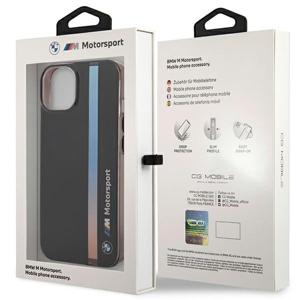 BMW BMHCP14S22HVGV iPhone 14 black IML Tricolor Stripe