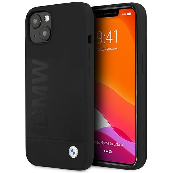 BMW iPhone 13 black hardcase Silicone Signature Logo