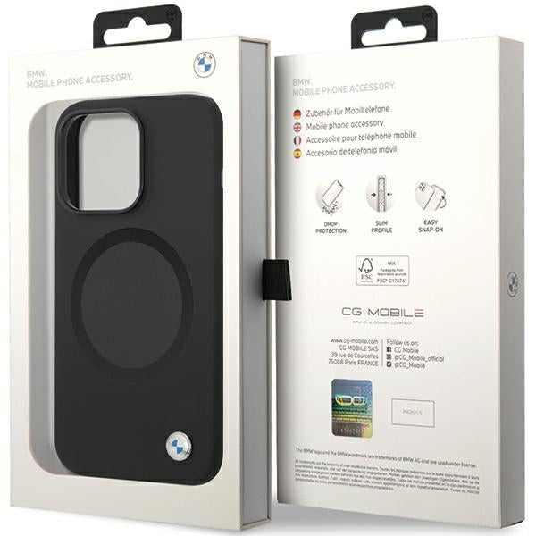 BMW BMHMP14XSILBK2 iPhone 14 Pro Max black Signature Liquid Silicone MagSafe