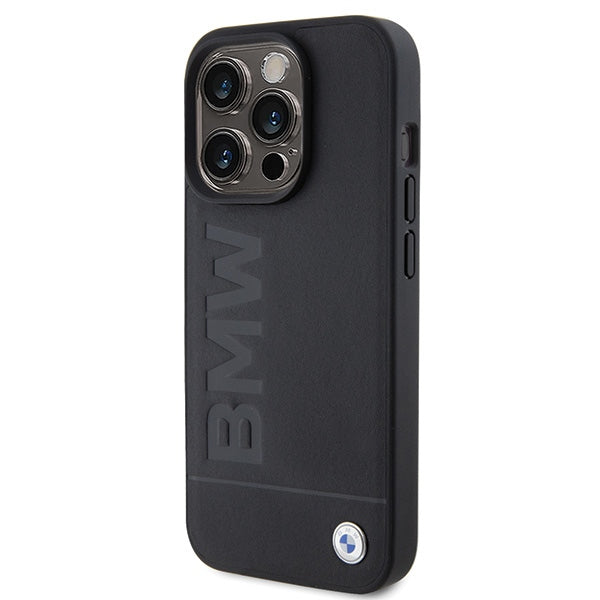 BMW BMHCP15XSLLBK iPhone 15 Pro Max 6.7 black Leather Hot Stamp