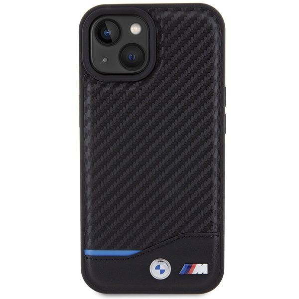 BMW BMHCP15S22NBCK iPhone 15 / iPhone 14 / iPhone 13 black Leather Carbon
