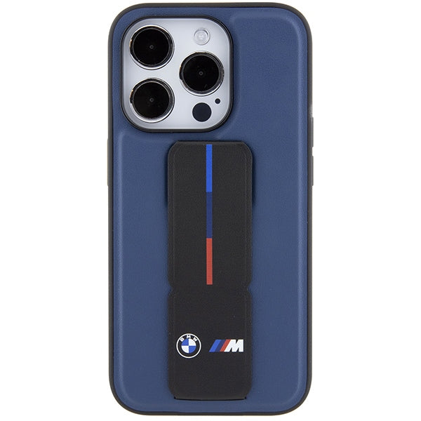 BMW BMHCP15LGSPBIV iPhone 15 Pro navy hardcase M Grip Stand Bicolor