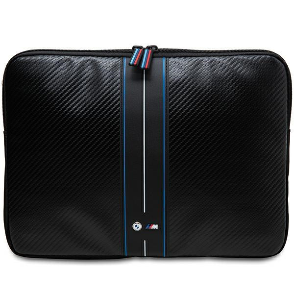 BMW Sleeve BMCS14COMSCAKL 14" black Carbon Blue Stripes