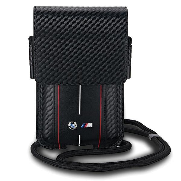 BMW Handbag BMPSP15XMSCAKR Black Carbon Red Stripes