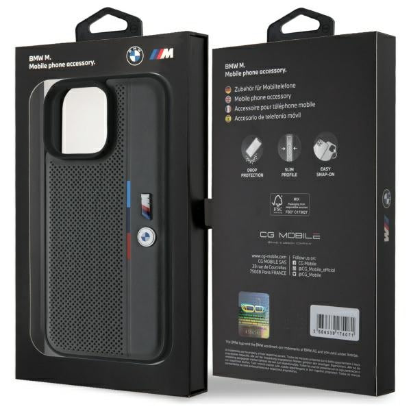 BMW BMHCP16X23PUPVA iPhone 16 Pro Max  anthracite hardcase M Perforated Tricolor Detail Line