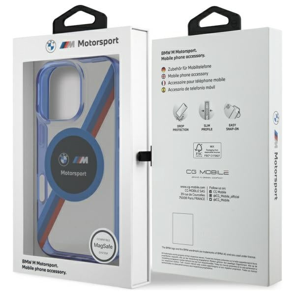 BMW BMHMP16L23HTPUT iPhone 16 Pro transparent hardcase Motosport IML Circle MagSafe