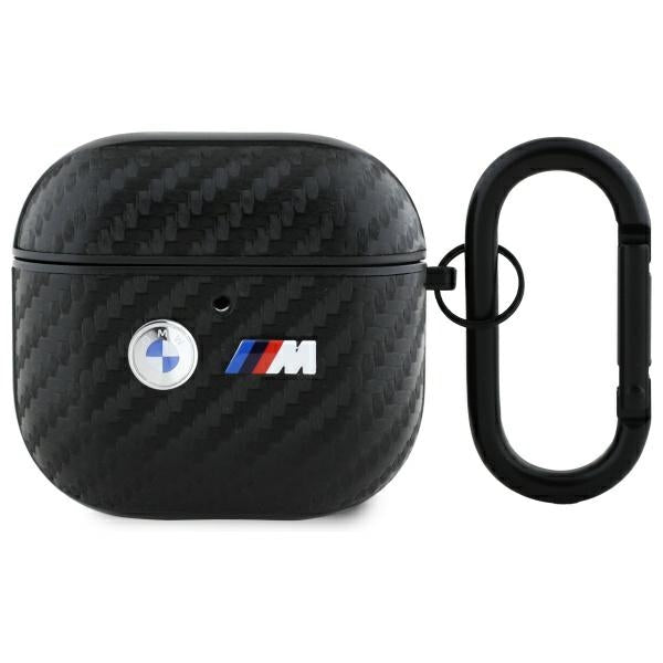 BMW BMA4WMPUCA2 AirPods 4 cover black Carbon Double Metal Logo