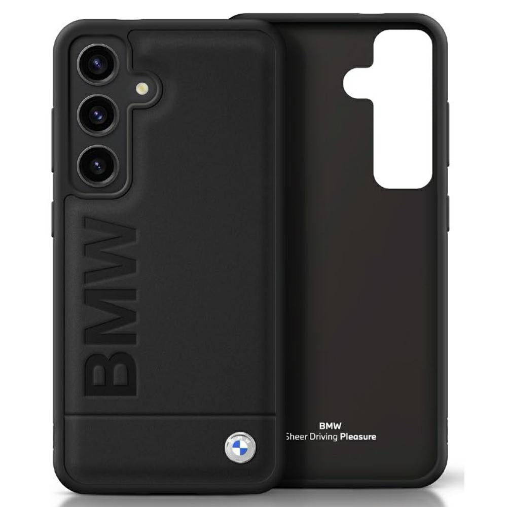BMW Leather Big Wordmark for Samsung Galaxy S25 Plus Black