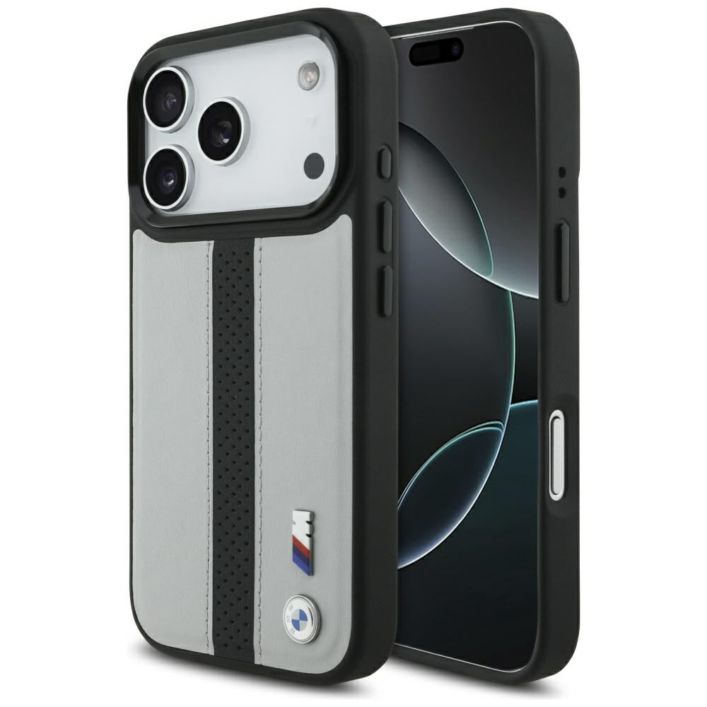 BMW M Perforated Stripe Logo MagSafe Case for  iPhone 17 Pro Gray