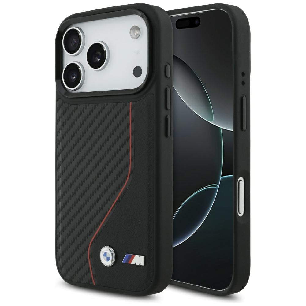 BMW BMHMP17L25PCCSCKR M Carbon Line & Logo MagSafe Case for iPhone 17 Pro Red